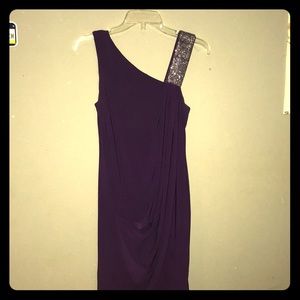 Betsy & Adam Purple Cocktail Dress